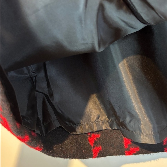 Talbots Black Red Houndstooth Wool Blend Knee Length Pencil Skirt Sz 14 NWOT - Picture 9 of 11